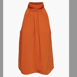Aritzia Babaton Vitae Blouse in Orange, 2XS ("Rich Cognac")